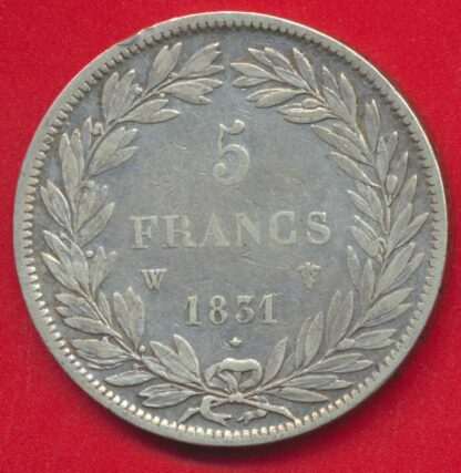 LOUIS-PHILIPPE 1er - 5 Francs 1831 W – Image 2