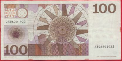 PAYS-BAS - 100 Gulden - 1970 – Image 2