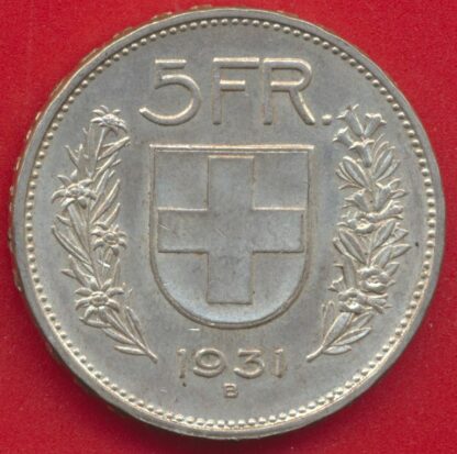 SUISSE - 5  Francs - 1931 – Image 2