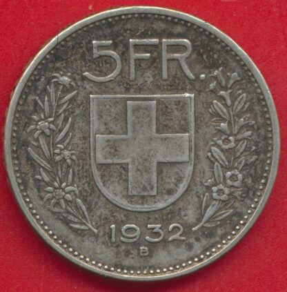 SUISSE - 5  Francs - 1932 – Image 2