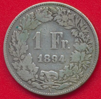 SUISSE - Franc - 1894 – Image 2