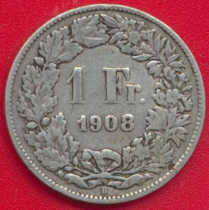 SUISSE - Franc - 1908 – Image 2