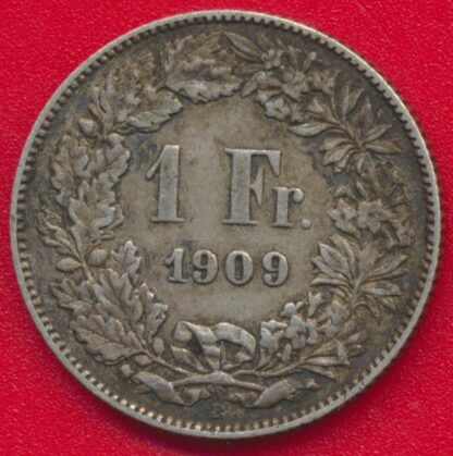 SUISSE - Franc - 1909 – Image 2