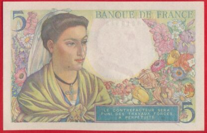 5 Francs - Berger - 1945 – Image 2
