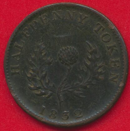 CANADA - Nova Scotia - Half Penny Token -  1832 – Image 2