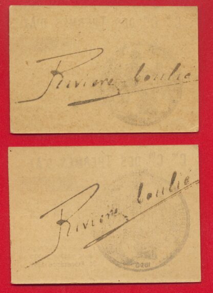 AX-LES-THERMES - Lot de 2 bons carton - 5 Centimes et 10 Centimes – Image 2