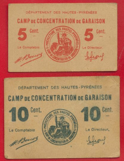 GARAISON - Camp de Concentration - 5 Cent et 10 Cent – Image 2