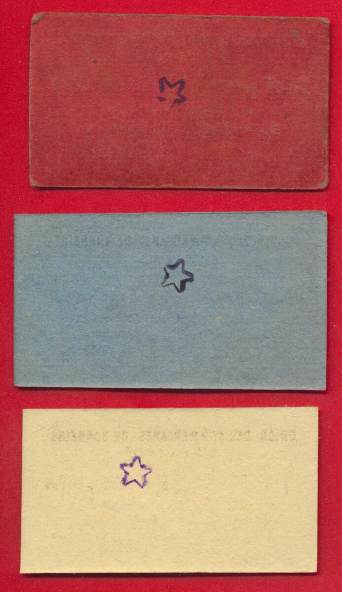 lot-billet-ticket-carton-reims-5 -centimes-10-c-25-c-tonneins1916