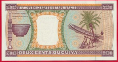 MAURITANIE - 200 Ouguiya - 1992 – Image 2