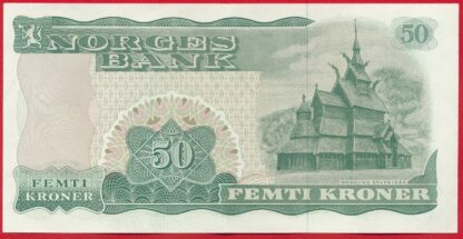 NORVEGE - 50 Krone - 1980 – Image 2