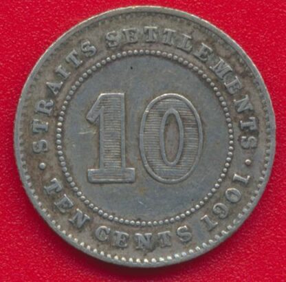 STRAITS SETTELMENTS - 10 Cents - 1901 – Image 2