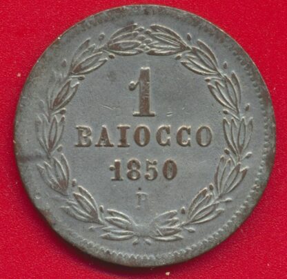 ITALIE - Etats Pontificaux - Baiocco - 1850 - Argenté – Image 2
