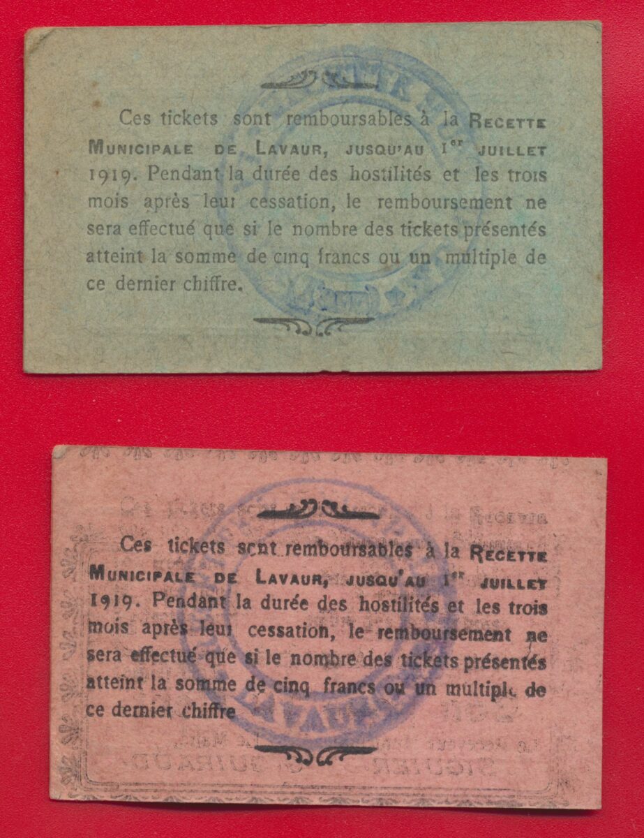 billet-necesstie-ticket-carton-lavaur-tarn-bon-pour-5-cent-10-cent