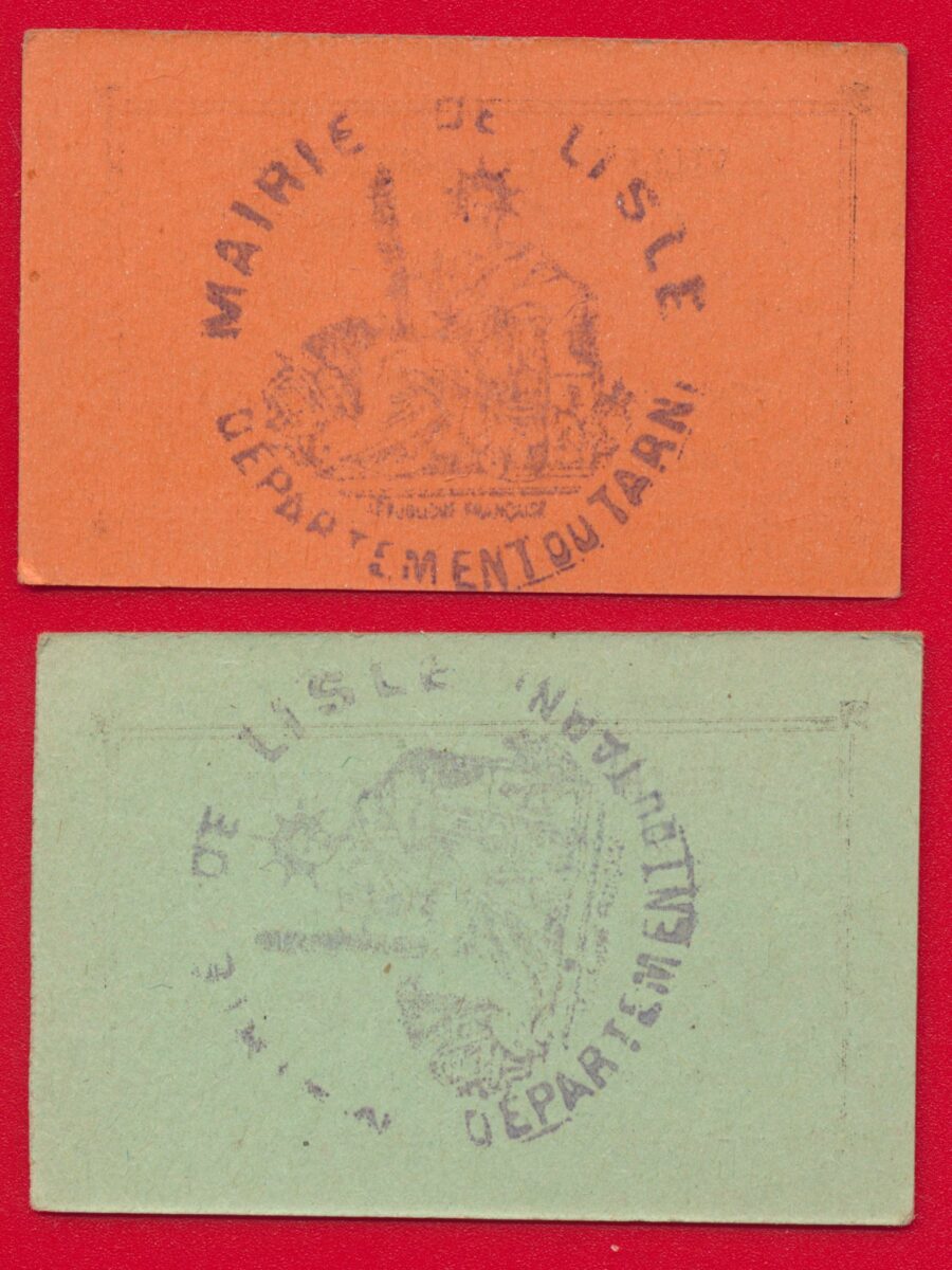 billet-necesstie-ticket-carton-lisle-sur-tarn-5-10-centimes-1916