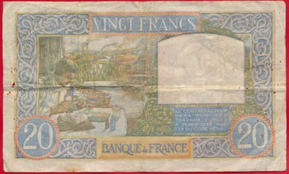 20 Francs - Science et Travail - 1940 – Image 2