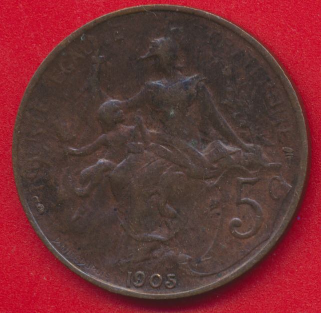 5 centimes daniel dupuis 1905