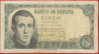espagne-5-cinco-pesetas-16-8-1951