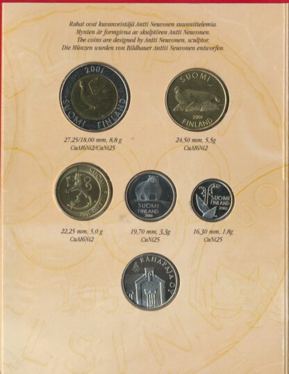 FINLANDE - Set de Monnaies  - 2001/1 – Image 3