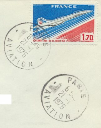 lettre-1-er-vol-concorde-rio-janeiro-paris-21-janvier-1976-