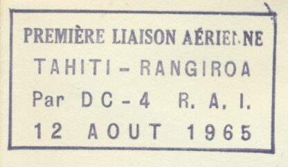 lettre-polynesie-tahiti-premiere-liaison-aerienne-rangiroa-1965