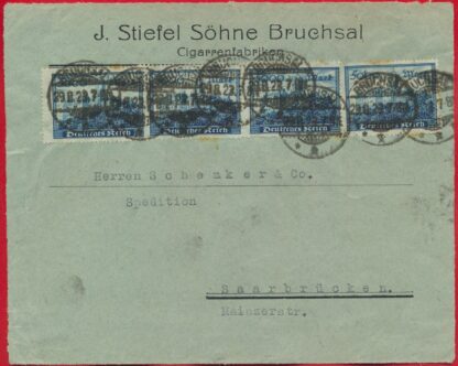 allemagne-5000-mark-lettre-saarbrucken