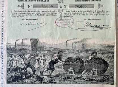 angers société des ardoisières de trélazé action de 500 francs (copie)