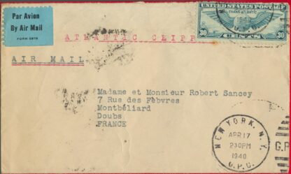 etats-unis-amrique-usa-30-cents-lettre-1940