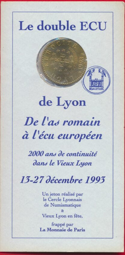 euro-centenaire-double-ecu-lyon-as-romain-1993