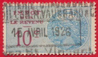 IMPÔT SUR LE REVENU - 10 Francs