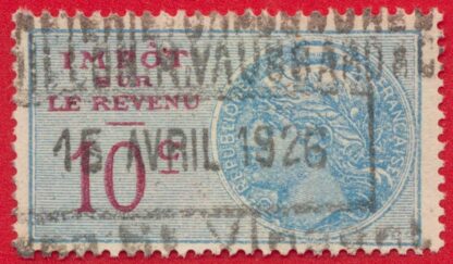 IMPÔT SUR LE REVENU - 10 Francs