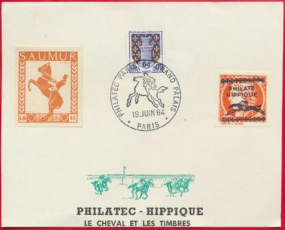 Carte-saumur-1-6-1964-philatec-hippique