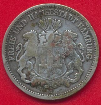allemagne-2-mark-hambourg-1876