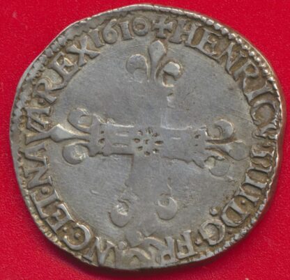 henri-vi-quart-ecu-1610-nantes