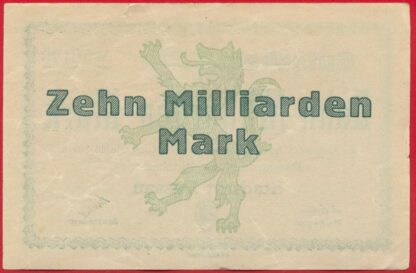 allemagne 10 milliarden mark passau 1923