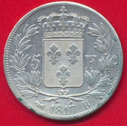 louis-xviiii-5-francs-1817-b-rouen