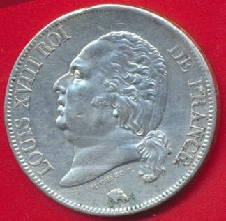 louis-xviiii-5-francs-1822-b-rouen