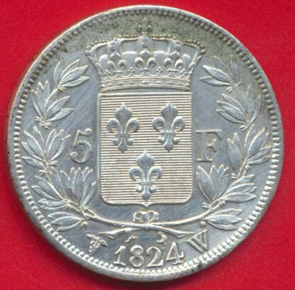 louis-xviii-5-francs-1824-w-lille