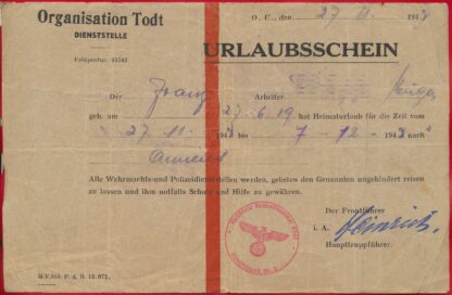 organisation-todt-urlaubsschein-