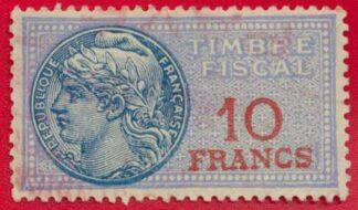 timbre-fiscaux-fiscal-10-francs.