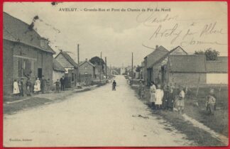 cpa-aveluy-grande-rue-pont-chemin-fer-nord
