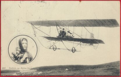 cpa-aviation-paillette-biplan-sommer-