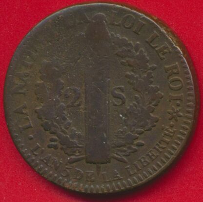 louis-xvi-2-sols-1793-bb-strasbourg