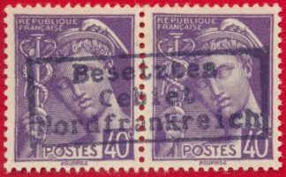 paire-type-mercure-guerre-timbre-nordfrankreich-coudekerque-40