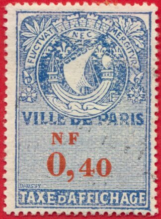 timbre-fiscal-taxe-affichage-ville-paris-0-nf-40.