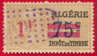 algerie-fiscal-impot-timbre-1-francs-sur-75-centimes