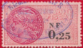 timbre-fiscal-0-25-nf-francs