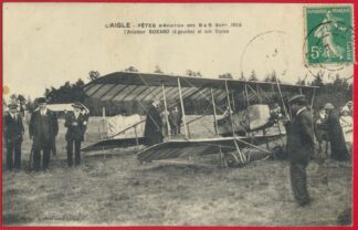 cpa-laigle-fete-aviation-8-9-septembre-1912-aviateur-borano