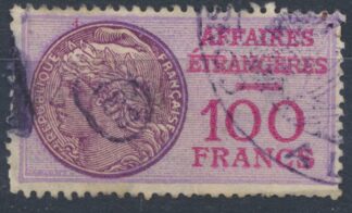 timbre-fiscal-affaires-etrangeres-100-francs