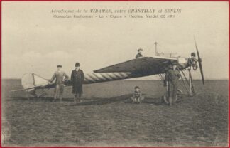 cpa-aerodrome-vidamee-chantilly-senlis-ruchonnet-cigare